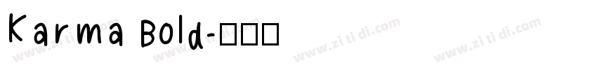 Karma Bold字体转换